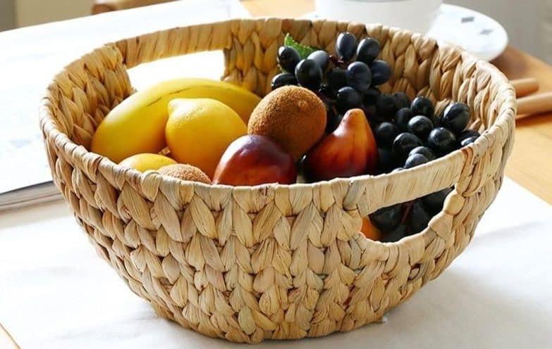 تصویر 4 از سبد میوه حصیری انتخابی زیبا برای چیدمان میز آشپزخانه